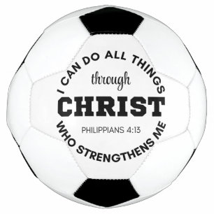 Philippinen 4:13 Ich kann alles tun, was Schrift Fußball