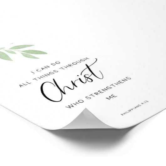 Philippinen 4:13 Kinder Bibeldruck Poster (Ecke)