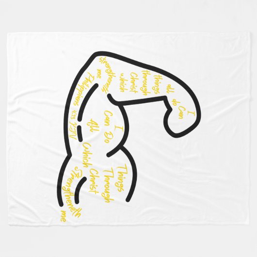 Philippinen 4:13 KJV Bibelverse Fleecedecke (Vorderseite (Horizontal))