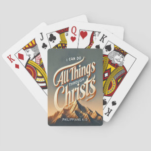 Philippinen 4:13 Kraft in Christus Spielkarten