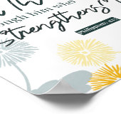 Philippinen 4:13 mit blühender Kunst weiß über Poster (Ecke)