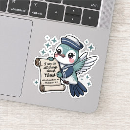 Philippinen 4:13 Navy Sailor Hummingbird Sticker