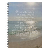 Philippinen 4:13 Peace Bible Verse Beach Christlic Notizblock (Vorderseite)