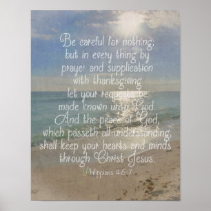 Philippinen 4:13 Peace Bible Verse Beach Christlic Poster