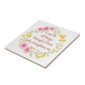 Philippinen 4:13 Rosa und Gelbe Schrift Fliese (Seite)