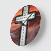 Philippinen 4:13 runde wanduhr (Winkel)