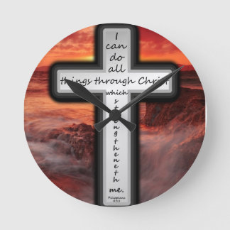 Philippinen 4:13 runde wanduhr