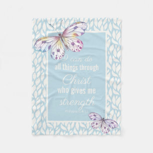 Philippinen 4:13 Schmetterling Fleece Blanket