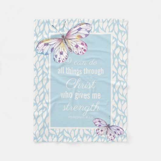 Philippinen 4:13 Schmetterling Fleece Blanket (Vorderseite)