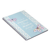 Philippinen 4:13 Schmetterling Notizblock (Rechte Seite)