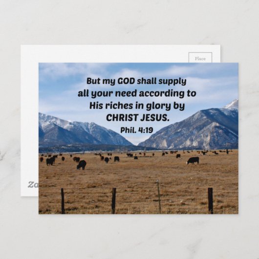 Philippinen 4:19 postkarte (Vorne/Hinten)