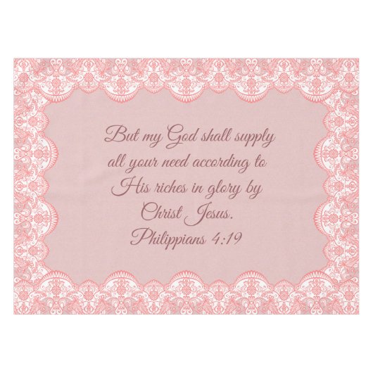 Philippinen 4:19 tischdecke (Vorderseite (Horizontal))