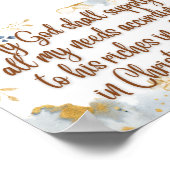 Philippinen 4:19-Wertpapier-Plakat Poster (Ecke)