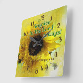 Philippinen 4:4 Freude am Herrn immer! Bibel Quadratische Wanduhr (Winkel)