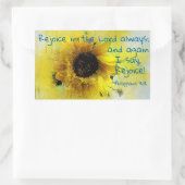 Philippinen 4:4 Freude am Herrn immer! Bibel Rechteckiger Aufkleber (Tasche)