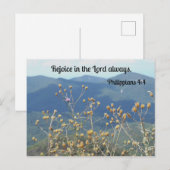 Philippinen 4:4 Freude am Herrn immer Postkarte (Vorne/Hinten)
