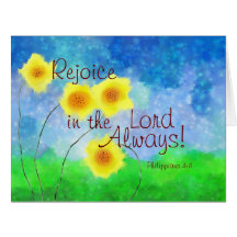 Philippinen 4:4 Freuen Sie sich auf die Lord Alway
