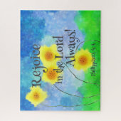 Philippinen 4:4, frohlocken im Herrn immer Puzzle (Vertikal)