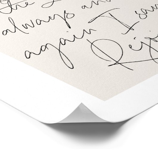 Philippinen 4:4 Minimal Boho Beige Arch Script Poster (Ecke)