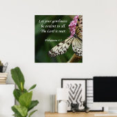 Philippinen 4:5 Schmetterlingsfliege-Blume Poster (Heimbüro)