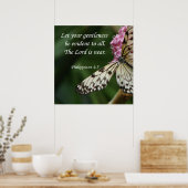 Philippinen 4:5 Schmetterlingsfliege-Blume Poster (Küche)