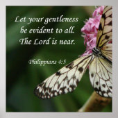 Philippinen 4:5 Schmetterlingsfliege-Blume Poster (Vorne)