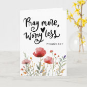 Philippinen 4:6-7 beten mehr Besorgnis erregend we Karte (Gelbe Blume)