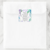 Philippinen 4:6-7 Betet über alles Quadratischer Aufkleber (Tasche)