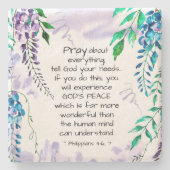 Philippinen 4:6-7 Betet über alles Steinuntersetzer (Vorderseite)