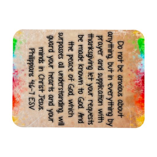 Philippinen 4:6-7 Bibelverse Magnet (Horizontal)