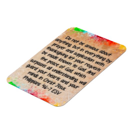 Philippinen 4:6-7 Bibelverse Magnet (Linke Seite)
