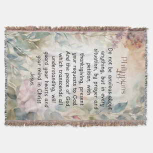 Philippinen 4:6-7 Christliche Bibelverse Wasserfar Decke