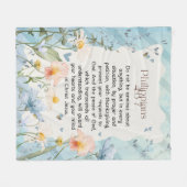 Philippinen 4:6-7 Christliche Bibelverse Wasserfar Fleecedecke (Vorderseite (Horizontal))