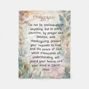 Philippinen 4:6-7 Christliche Bibelverse Wasserfar Fleecedecke
