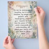 Philippinen 4:6-7 Christliche Bibelverse Wasserfar Flyer (Hand)