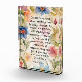 Philippinen 4:6-7 Christliche Bibelverse Wasserfar Fotoblock (Rechts)