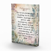 Philippinen 4:6-7 Christliche Bibelverse Wasserfar Fotoblock (Rechts)