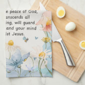 Philippinen 4:6-7 Christliche Bibelverse Wasserfar Geschirrtuch (Viertel Falte)