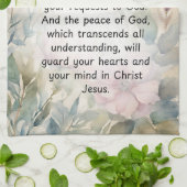 Philippinen 4:6-7 Christliche Bibelverse Wasserfar Geschirrtuch (Gefaltet)