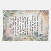 Philippinen 4:6-7 Christliche Bibelverse Wasserfar Geschirrtuch (Horizontal)