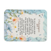 Philippinen 4:6-7 Christliche Bibelverse Wasserfar Magnet (Horizontal)