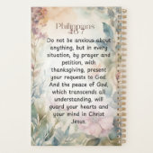 Philippinen 4:6-7 Christliche Bibelverse Wasserfar Planer (Rückseite)