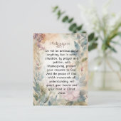 Philippinen 4:6-7 Christliche Bibelverse Wasserfar Postkarte (Stehend Vorderseite)