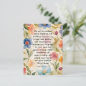 Philippinen 4:6-7 Christliche Bibelverse Wasserfar Postkarte (Stehend Vorderseite)