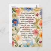 Philippinen 4:6-7 Christliche Bibelverse Wasserfar Postkarte (Vorne/Hinten)