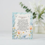 Philippinen 4:6-7 Christliche Bibelverse Wasserfar Postkarte (Stehend Vorderseite)