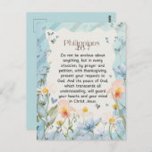 Philippinen 4:6-7 Christliche Bibelverse Wasserfar Postkarte (Vorne/Hinten)