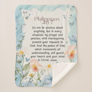 Philippinen 4:6-7 Christliche Bibelverse Wasserfar Sherpadecke