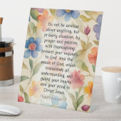 Philippinen 4:6-7 Christliche Bibelverse Wasserfar Sockelschild (In Situ)