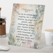 Philippinen 4:6-7 Christliche Bibelverse Wasserfar Sockelschild (In Situ)